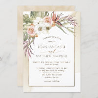 Feuilles de palmiers séchés, Mariage de crème fleu