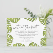 Invitation Feuilles de palmiers tropicales Nous avons noué le (Debout devant)