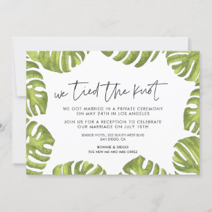 Invitation Feuilles de palmiers tropicaux Nous avons noué le