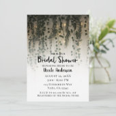 Invitation Feuilles de verdure Lumières blanches Baby Shower  (Debout devant)