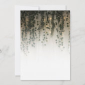 Invitation Feuilles de verdure Lumières blanches Baby Shower  (Dos)