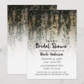 Invitation Feuilles de verdure Lumières blanches Baby Shower  (Devant / Derrière)