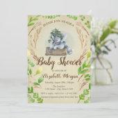 Invitation Feuilles d'éléphants adorables (Debout devant)