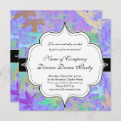 Invitation Feuilles d'érable d'automne Pastel Lilac (Devant / Derrière)