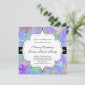 Invitation Feuilles d'érable d'automne Pastel Lilac (Debout devant)