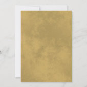 Invitation Feuilles désireux Elegant Chic Black & Gold Mariag (Dos)