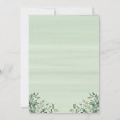 Invitation Feuilles d'Eucalyptus Classiques Soyez ma proposit (Dos)