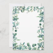 Invitation Feuilles d'eucalyptus de mariage espagnol Nuestra  (Dos)