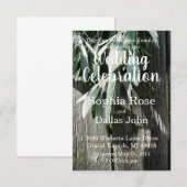 Invitation Feuilles d'herbe botanique boho écriture rustique (Devant / Derrière)