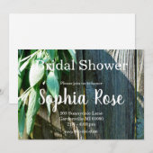 Invitation Feuilles d'herbe botanique boho rustique en bois d (Devant / Derrière)