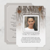 Invitation Feuilles d'hiver - Mémorial et peut-être Poem Merc (Devant / Derrière)