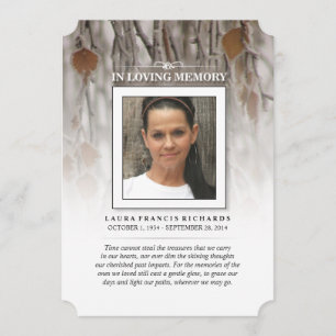 Invitation Feuilles d'hiver - Mémorial et peut-être Poem Merc