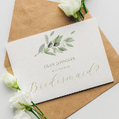 Invitation Feuilles d'olive serez-vous ma demoiselle d'honneu