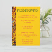 Invitation Feuilles d'or brillant Thanksgiving Friends (Debout devant)