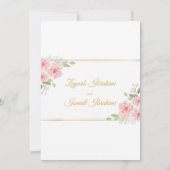 Invitation Feuilles d'or Frame Floral musulman musulman Maria (Dos)