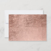 Invitation Feuilles d'or rose de luxe être ma Bridesmaid (Dos)