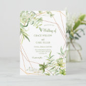 Invitation Feuilles en aquarelle (Debout devant)