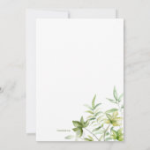 Invitation Feuilles en aquarelle (Dos)