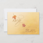 Invitation Feuilles en chute - Automne Réception de l'automne (Dos)