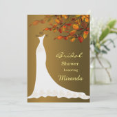 Invitation feuilles en chute libre, Fête de l'mariée Mariage (Debout devant)