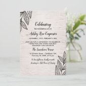 Invitation Feuilles et Birch - Célébration de la vie (Debout devant)