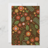 Invitation Feuilles et fleurs (Dos)