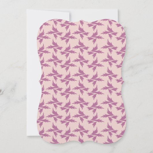 Invitation feuilles et monogramme (Dos)