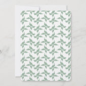 Invitation feuilles et monogramme (Dos)