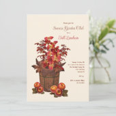 Invitation Feuilles et pommes (Debout devant)