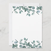 Invitation Feuilles Eucalyptus Mariage moderne (Dos)