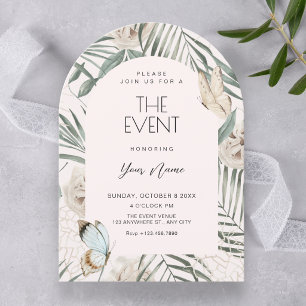 Invitation Feuilles florales
