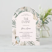 Invitation Feuilles florales (Debout devant)
