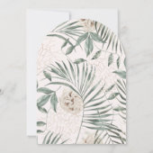 Invitation Feuilles florales (Dos)