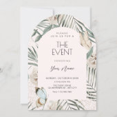 Invitation Feuilles florales (Devant)
