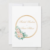 Invitation Feuilles floraux modernes Nikah mariage musulman i (Dos)