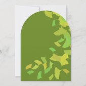 Invitation Feuilles Ginkgo sur Mariage de chaux Petit 4 x 5 (Dos)