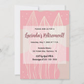 Invitation Feuilles modifiables et Arrière - plan Rose Dusty (Devant)