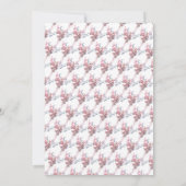 Invitation Feuilles papillons, élégante fête du jardin (Dos)