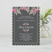 Invitation feuilles peints (Debout devant)