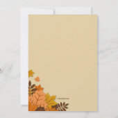 Invitation Feuilles Plates d'Automne (Dos)