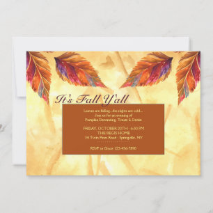 Invitation Feuilles Rustiques