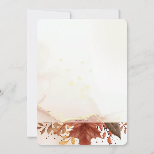 Invitation Feuilles Rustiques (Dos)