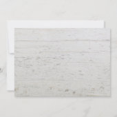 Invitation Feuilles rustiques sur le bois monogramme photo Ma (Dos)