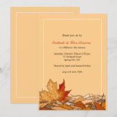 Invitation Feuilles tombés de l'Invitation d'automne (Devant / Derrière)