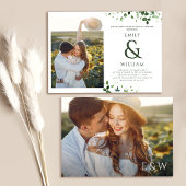 Invitation Feuilles Tropical moderne Photo Couples Douche