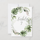 Invitation Feuilles tropicales à l'aquarelle verdure (Dos)