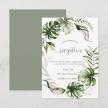 Feuilles tropicales à l'aquarelle verdure