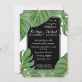 Invitation Feuilles tropicales Feuillage Côtier Jungle Modern (Devant)