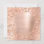 Invitation Feuilles tropicales Palm Garden Rose rose cuivre (Dos)