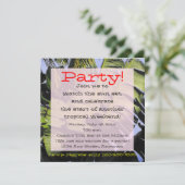 Invitation Feuilles tropicaux (Debout devant)